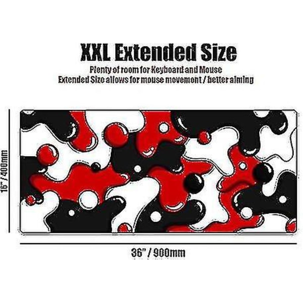 Kraken Keyboards Xxl Udvidet Gaming Mussemåtte Tyk Skrivebordsmatte (darth)