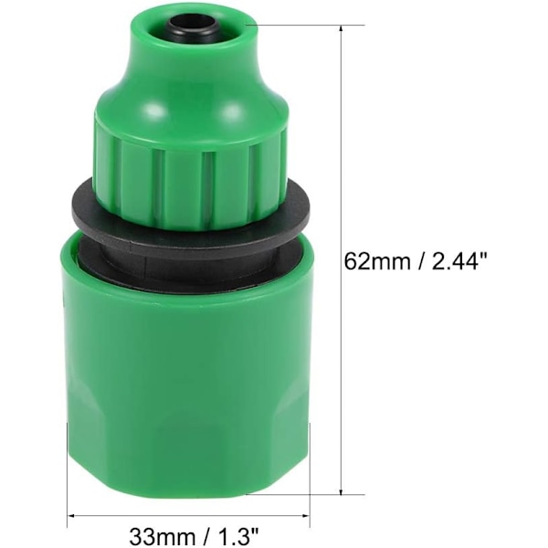 Hurtigkobling Slangeadapter Fittings 8mm Innvendig Diameter Slange Rør for Hage Vanningssystem 5 stk