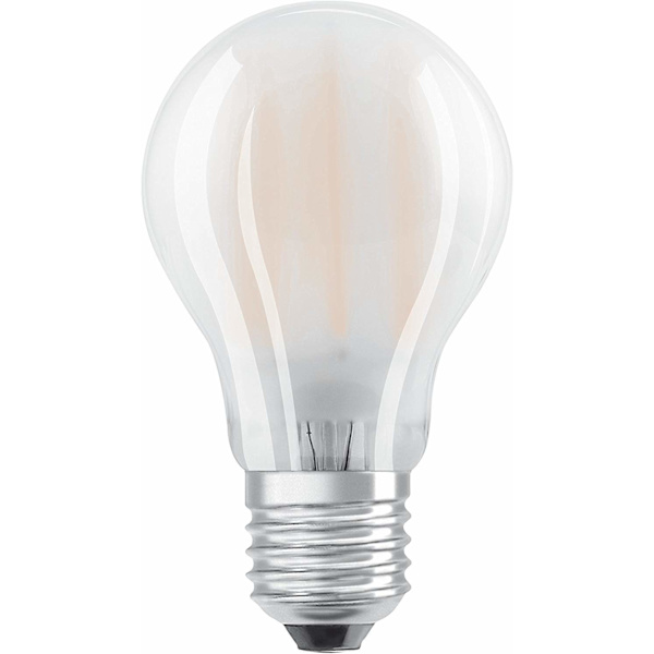 LED-lampa, klassisk form med skruvsockel: ersättning E27 4W, frostad, 2700 K, 2-pack