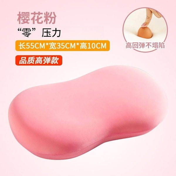 Mjuk Memory Foam-kudde för nackstöd - Tvättbar och avkopplande sovkudde för hem, studenthem, män och kvinnor (Rosa)
