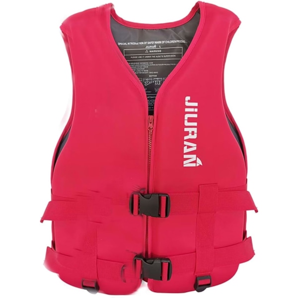 Gummi sikkerhets redningsvest vannsport fiske vannski vest kajakk båtliv svømming rafting red M