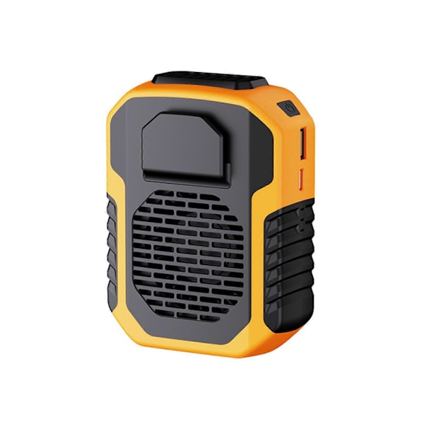 Kannettava 6000mAh henkilökohtainen mini vyötärötuuletin 3 nopeutta ulkotuuletin toimistoon ulkoiluun matkustamiseen roikkuva vyötärö kaula virtapankkituuletin oranssi Orange