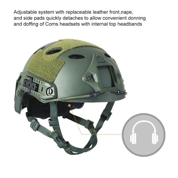 PJ Typ Lättviktig Taktisk Säkerhetshjälm för Utomhus Airsoft Paintball CS Spel
