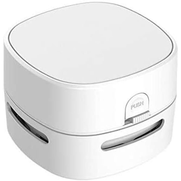 Mini desktop støvsuger, høj holdbarhed op til 400 minutter, 360º drejeligt design, batteridrevet (hvid)