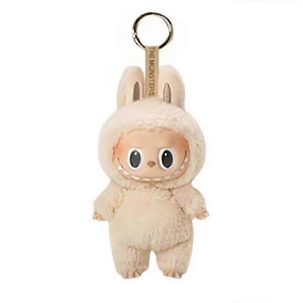 Labubu Macaron Monster Nyckelring Spännande Monster Macaron Vinyl Ansikte Plysch Nyckelring Konst Samlarleksak Barnpresent
