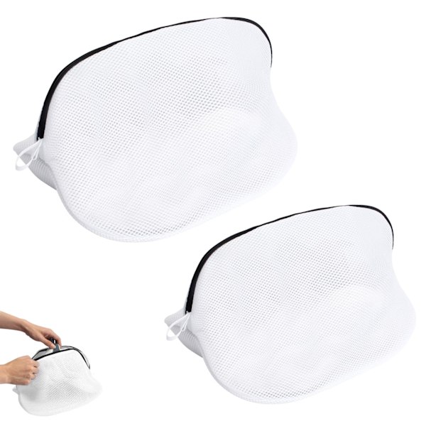 Tvättnät för skor 2-pack tvättpåsar, tvättpåsar för flera skor med dragkedja, tvättnät för sneakers strumpor BH underkläder (2 storlekar)
