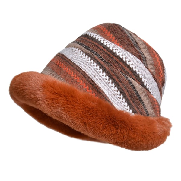 Fluffig Hinkhatt Tjock Mjuk Mode Fiskehatt Mode Hinkhatt Varm Vinter Fiskehatt Beanie Utomhus Vinterhatt för Flickor Kvinnor (B) B