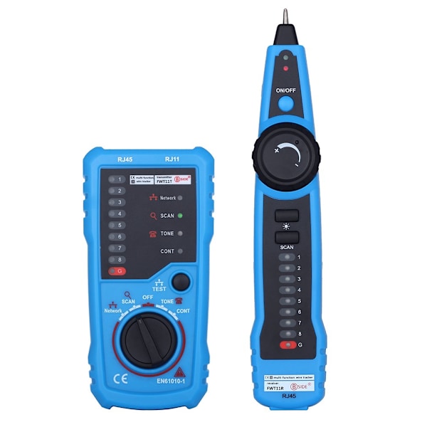 Nettverkskabeltester RJ11 RJ45 Linjesøker Kabelsporer for Nettverkskabel Sortering, Telefonlinjetest, Kontinuitetssjekk