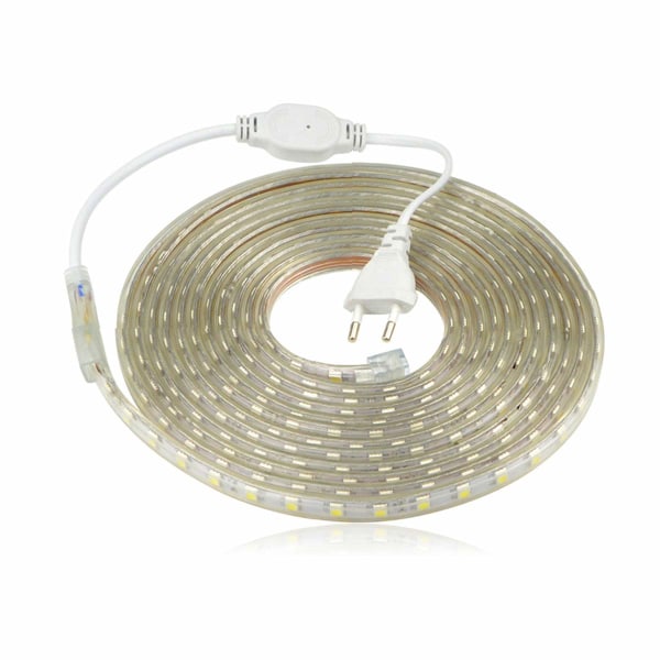 LED Strip, Vattentät LED Strip, Bright Led Strip 220v, 5050 IP65 Vattentät Led Strip Strip, Varmvit (4m)