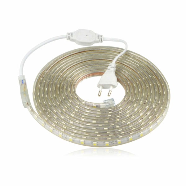 LED Strip, Vattentät LED Strip, Bright Led Strip 220v, 5050 IP65 Vattentät Led Strip Strip, varmvit (5m)