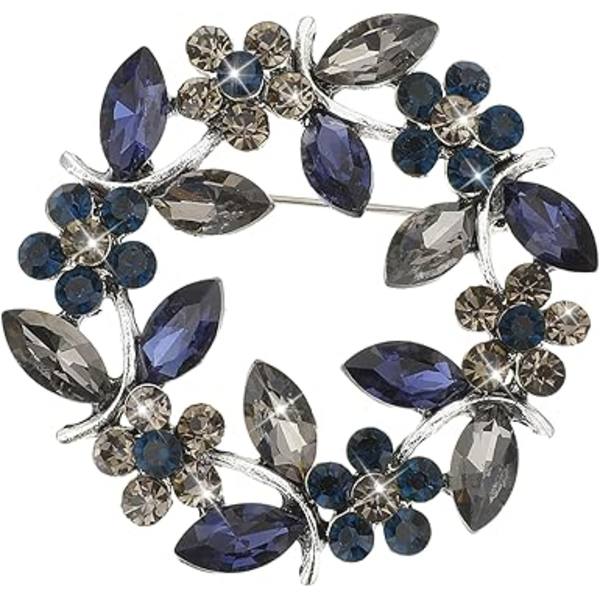 Kristallbroschnålar Rhinestone Broscher (grå) gray