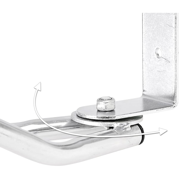 Set med 2 cykelställ, Parker väggfäste som enkelhållare, för väggmontering, justerbar, HBD 32,5 x 9 x 28,5 cm, silver