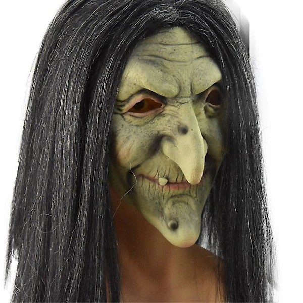 Påsk simulation gammal häxmask kvinnlig spöke trick läskig mask Halloweenfest läskig häxmask