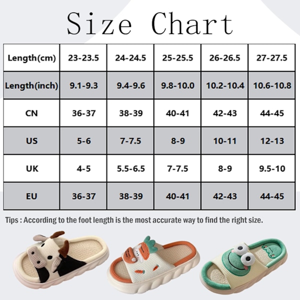 Söta Grodslippers Mjuka Bomullslippers för Kvinnor Cartoon Tjock Sula Grodtryck Sliders Vinter Djurslippers Hem Linne Slides, 42-43