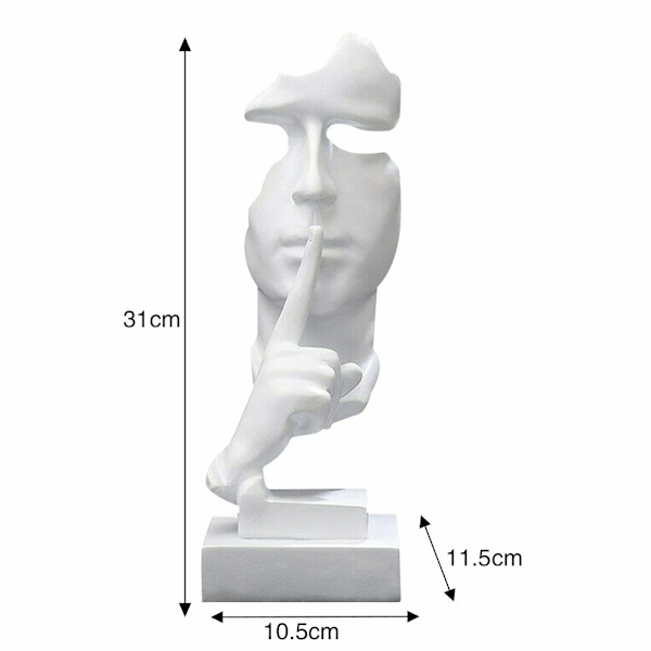 Stillhet er gull-statue, Resin Abstrakt Skulptur Moderne Kunstfigurer Stille Menn Statuer Carving, Stue Studie Inngang Hjemmekontor Dekor