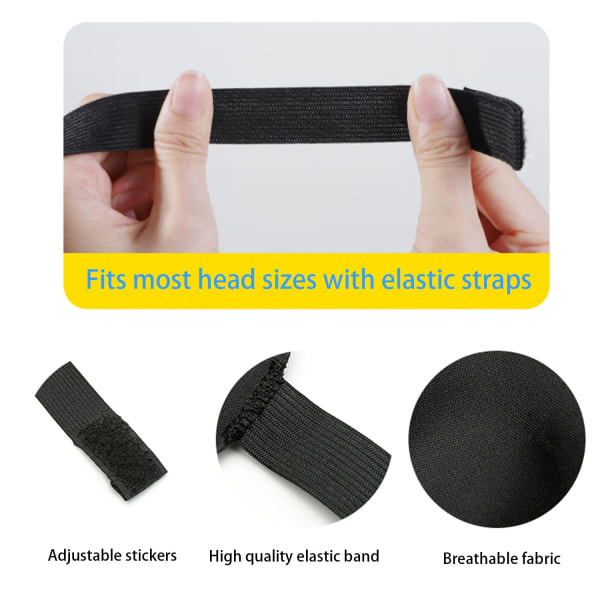 2-pak Sleep Eye Mask Shade Cover 100% Blackout Sleep Eye Masks til Sove-søvnmasker Velegnet til frokostpause Trave Camping Brug (sort) Black