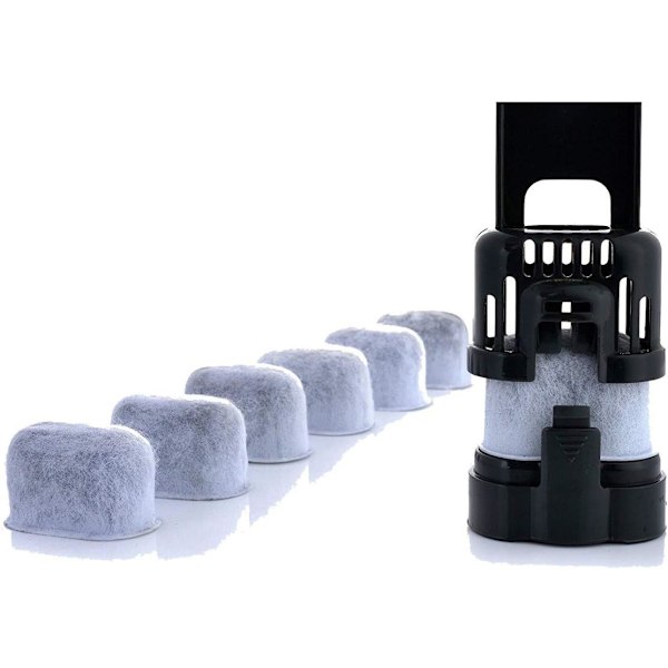 6 stk. Vannfilter for Kaffemaskin Keurig Kaffefilter Kaffemaskin Ikke-vevd Bambuskull Aktivert Karbonpakke Filter