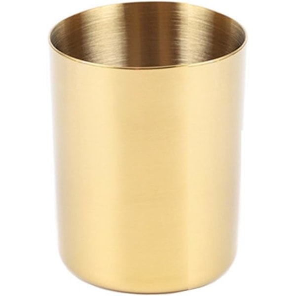 Guld Farvet Penneholder i Rustfrit Stål til Hjemmekontoret, Multifunktionel Penneholder, Mini Dekorativ Vase Green