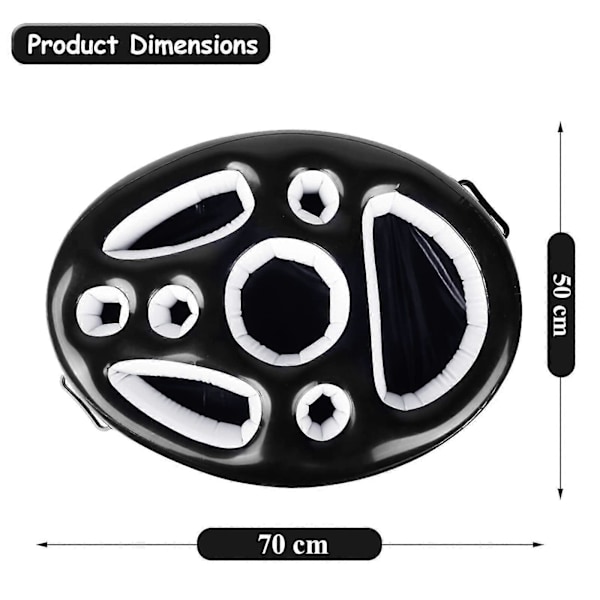 Oppblåsbar drikkeholder, flytende poolbar med 8 hull, drikkekopp 72*53*10cm