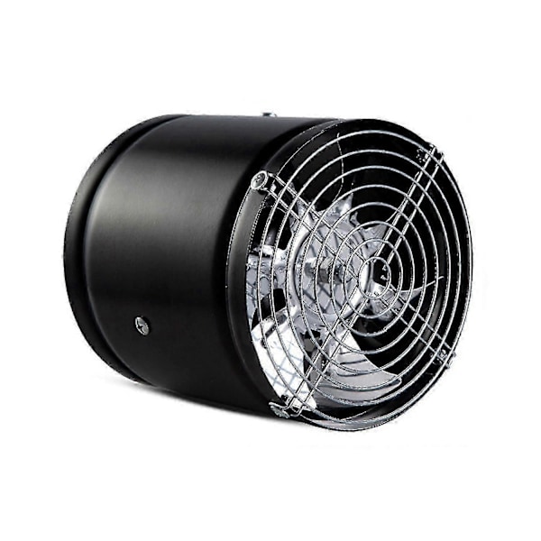 Multifunktionel emhætte med beskyttelsesgitter - Kraftig og støjsvag ventilator - Aluminium Sort 8 Med netdæksel + base Black 8 inches (with mesh cover + base)