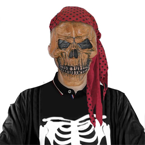 Halloween Krybende Zombie Maske, Gysermaske, Latex Horror Kostume Cosplay Rekvisitter Til Voksne Med Gaze, Halloween Party Rekvisitter
