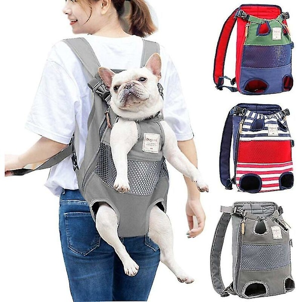 Resebackpack för husdjur på internet, Teddy fransk bulldog valp väska, kattväska resebröst ryggsäck väska, justerbar bärväska