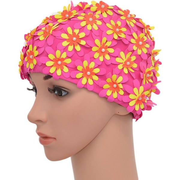 Badehette Blomstrete Petal Retro Stil Badehetter for Kvinner
