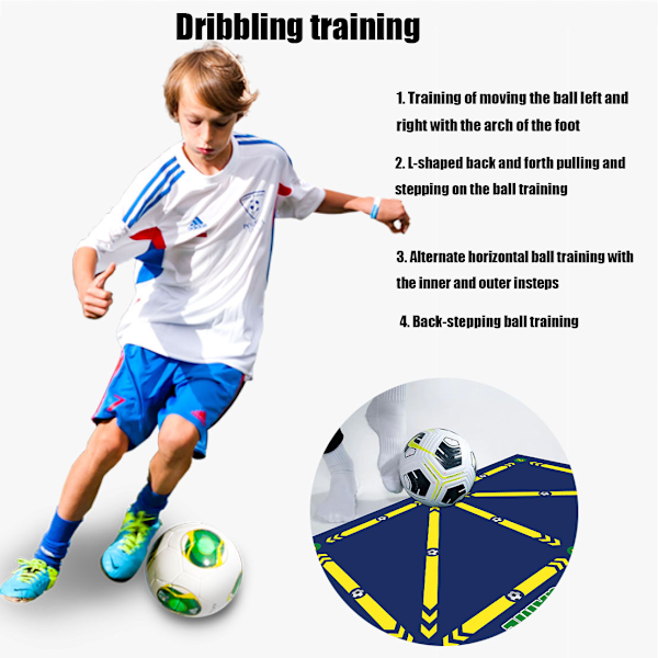 Fodbold Træningsmåtte, Fodbold Dørmatte 60x90cm, Fodbold Dørmatte Kerne, Træningsmåtte, Fodbold Træningsmåtte