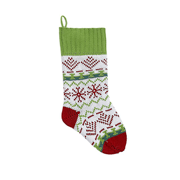 1pair Knitted Christmas Stocking Gift Bag Christmas Decorating Supplies Candy Stocking