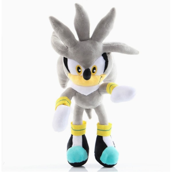 Silver Sonic Plys Animationslegetøj Blød Dukke Plys Børnegaver