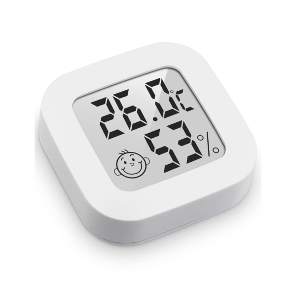 Digital Hygrometer Indendørs Termometer Rumstermometer og Luftfugtighedsmåler med Temperatur Luftfugtighedsovervågning til Drivhus, Have, Kælder