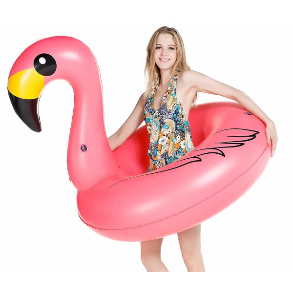 Jätte uppblåsbar Flamingo Pool Float Party Float Tube med snabbventiler Sommarstrand Simbassäng Lounge Flotte Dekorationer Leksaker för vuxna och barn