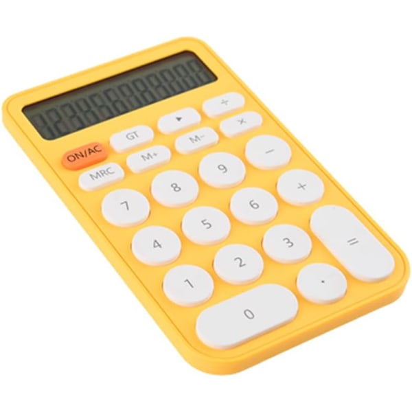 Orange Lommeregner Kontorregner Elektronisk Regner Mini Bærbar Udendørs Regner Yellow