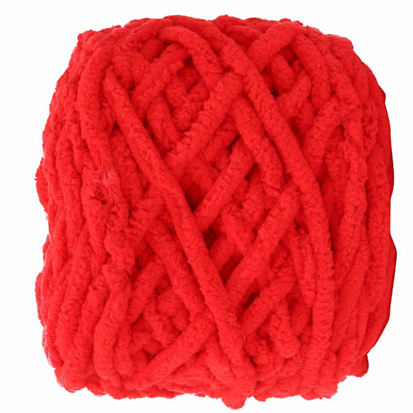 Tjock Häklygarn Mjuk Isremsa Häklygarn Chunky Vävd Filtgarn för Väva Filt Tofflor (Röd) red