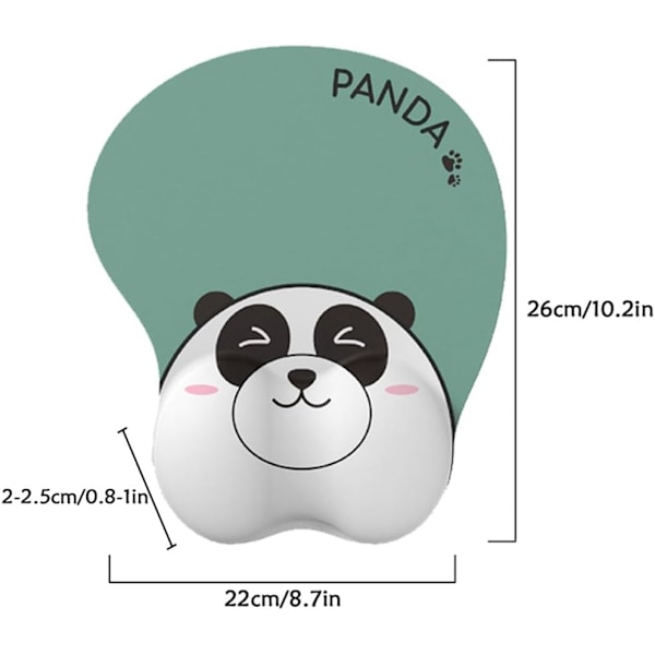 Musematte med håndleddsstøtte, sklisikker base, smertelindring, egnet for bærbare datamaskiner, kontor og hjem