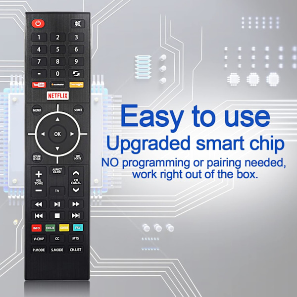Ny erstatningsfjernbetjening til Westinghouse Element TV WE50UB4417 WE55UB4417 WD40FB2530 ELSW3917BF E4SFT5017 E4STA5017 ELSJ5017 LED Smart Ultra HD 4K TV