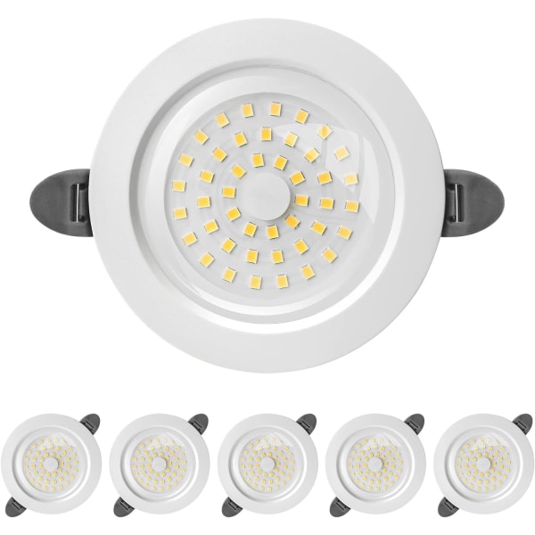 Forsænket LED-spot, ekstra flad 28 mm forsænket spot, 9W 900lumen svarende til 90W glødelampe, neutralt lys 4500K