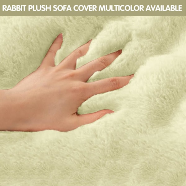 Paksu Kanin Plussi Sohvankannukset 1 2 3 Paikkaa, Liukumaton Sohvankannus, Hauska Karvainen Sohvankannus, Lämmin Sametti Sohvankannus (70x120cm) Green 70*120cm