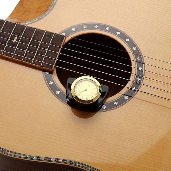 2-i-1 Gitarfukter Hygrometer, Temperatur Fuktighetsmåler, Uten Batteri