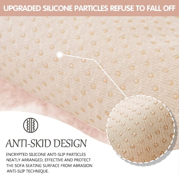 Tykke Kanin Plysj Sofadeksler 1 2 3 Seater, Sklisikre Sofadeksler, Morsomme Fuzzy Sofadeksler, Varme Fløyels Sofaputetrekk (70x180cm) Pink 70*180cm