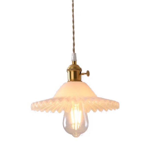E27 Vintage Hänglampa Retro Glas Hänglampa Lampskärm för E27 Glödlampor Taklampa Hänglampor