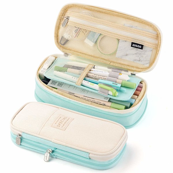 Pencil Case Stort Penalhus Kontor College Stor Opbevaringstaske Pose Holder Boks Organizer til Studerende