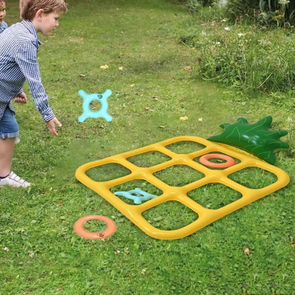 Pool Toss Spelset | Uppblåsbara Leksaker Brädspel | Toss Set Vattenflottar, Schackbräde Ananasform, Poolleksaker, Poolspel för Barn Vuxna