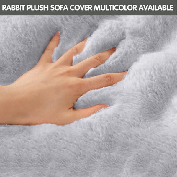 Paksu Kanin Plussi Sohvankannukset 1 2 3 Paikkaa, Liukumaton Sohvankannus, Hauska Karvainen Sohvankannus, Lämmin Sametti Sohvankannus (70x120cm) Light gray 70*120cm
