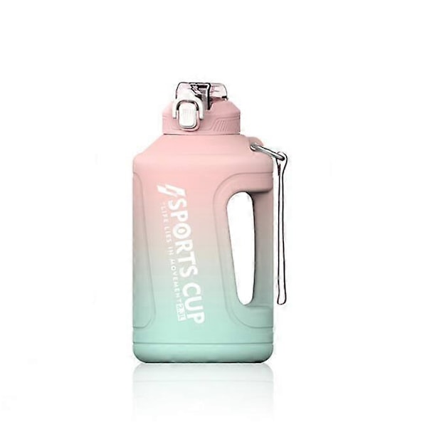 Stor vandflaske med sugerør og Chug-låg med håndtag lilla 1500ML