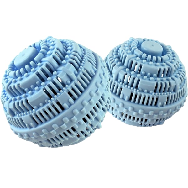 2 Pieces Laundry Balls - Natural Non-Chemical Detergent Laundry Balls for Washing Machines - Eco-Friendly Laundry Balls for 2000 Washes (Light Blue)