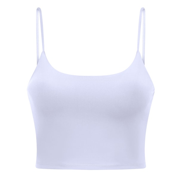 Polstret sports-BH for kvinner Trådløs Yoga Crop Tank Top-skjorter for løping og treningsøkt
