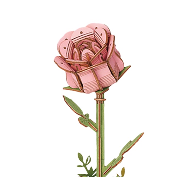 Blombukett Byggset Mini Byggstenar Blombukett Byggset Mini Konstgjorda Blommor Byggstenar, Rosa Ros Pink Rose