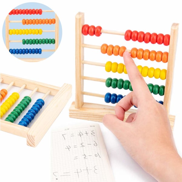 Abacus Klassinen puinen lelu, Laskentahelmet Matematiikan opetuslaskurit Lelut, Älyllisen kehityksen Abacus Varhaislapsuuden koulutuslelut
