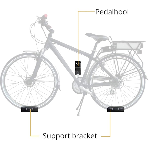 Cykelväggfäste Pedal Krok, 6st Cykelställ, Väggmonterade Cykelväggfästen för Cykelväggförvaring Cykelvägghängare Däckhållare - Svart